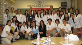 Image of students at the Hep B Clinic